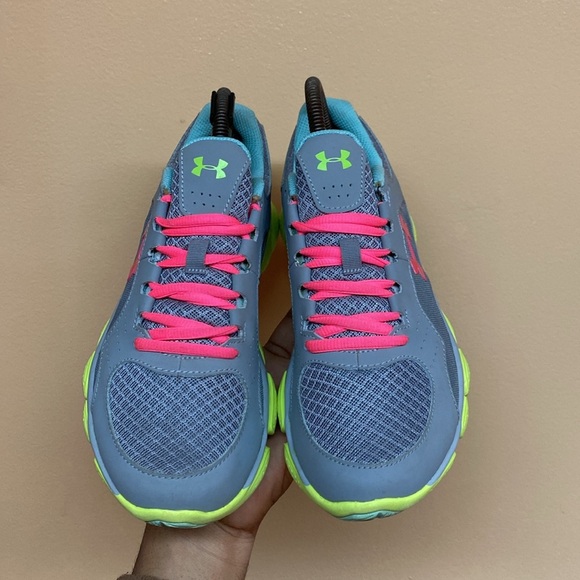 Under Armour Micro G Gray Pink Blue Green - Picture 3 of 16